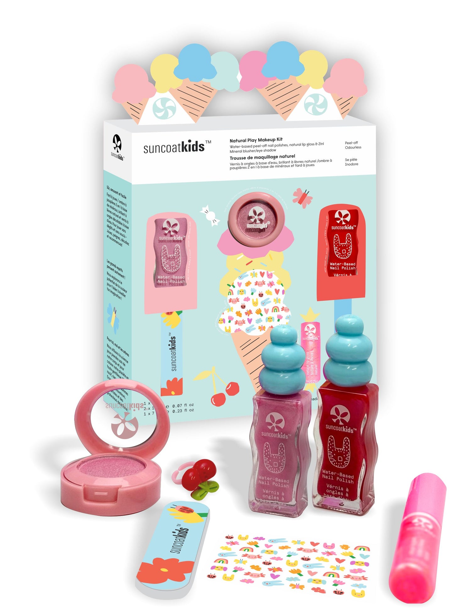 Natural Make-Up Kit with Water-Based Nail Polishes
